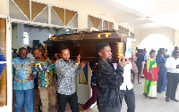 A funeral is held for a Congolese aid worker killed in an attack in North Kivu on June 30