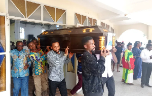 A funeral is held for a Congolese aid worker killed in an attack in North Kivu on June 30