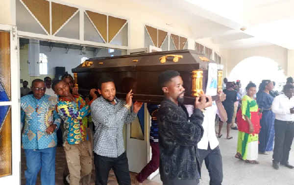 A funeral is held for a Congolese aid worker killed in an attack in North Kivu on June 30