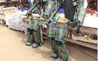 Robots on parade during the programme
