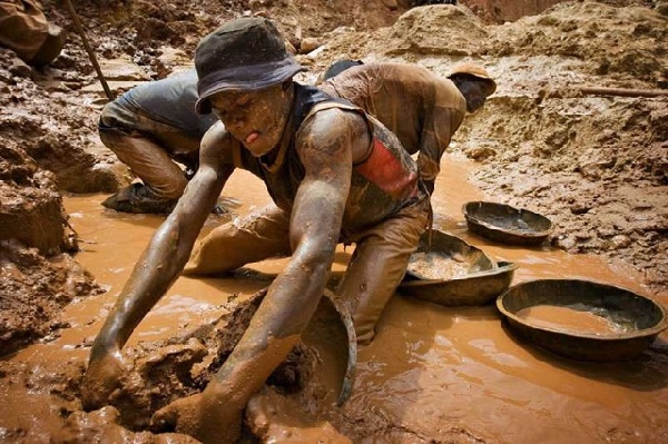 There has been a ban on small scale mining