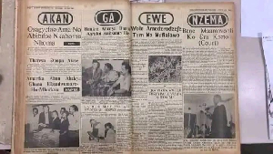 Shot of published news in newspapers in the 1960s