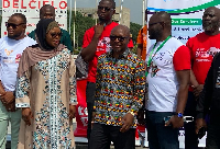 The campaign team arrived at the Black Star Square on Tuesday January 20, 2026