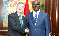 Dr Cassiel Ato Forson (Right) and World Bank MD, Paschal Donohoe (L)