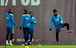 Kevin training with his new teammates