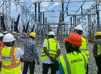 The completed connection will allow electricity to be transmitted into Ghana’s wider power network