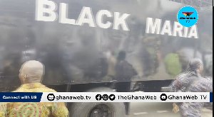 Abronye was taken away from court in a police Black Maria