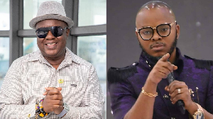 Fredyma (L) says big men visit Bishop Obinim (R) for spiritual consultations