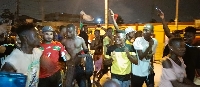 Celebrations on the streets of Abidjan