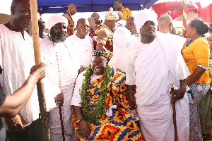 President Akufo-Addo was given the stool name Nii Kwaku Ablade Okogyeaman I