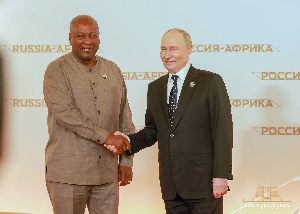 President John Dramani Mahama and President Putin of Russia President John Dramani Mahama and President Putin of Russia