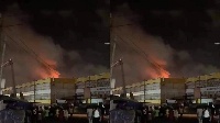 A section of the Kaneshie Central Market in Accra was gutted by fire