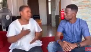 Xandy Kamel and Kwaku Manu during her time on Aggressive Interview