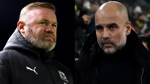 Sports pundit, Wayne Rooney and Manchester City manager Pep Guardiola