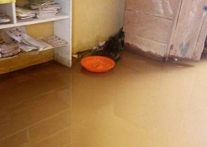 Jejeti Health Center flooded after several hours of torrential rainfall