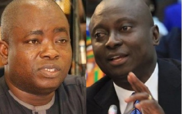 Former Minister for Works and Housing, Samson Ahi and his successor Samuel Atta Akyea