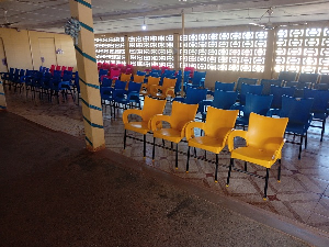 Some empty chairs captured in one of the hospitals visited by GhanaWeb's Michael Oberteye