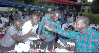 Acting Chairman of the New Patriotic Party (NPP), Mr Freddie Blay [right]