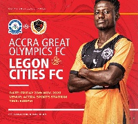 Legon Cities will face Accra Great Olympics on matchday two