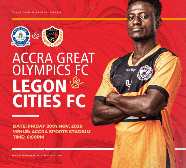2020/21 Ghana Premier League: Week 2 Match Preview - Great Olympics vs Legon Cities