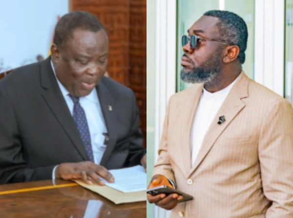 Scott Pwamang (L) criticised Barker-Vormawor (R) for his comments on the courts