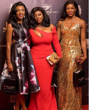 Yvonne Okoro, Roseline Okoro and Elizabeth Okoro at the Miss Universe 2018
