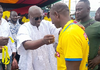 Martin Adjei-Mensah Korsah (in white smock) is the Member of Parliament for Techiman South