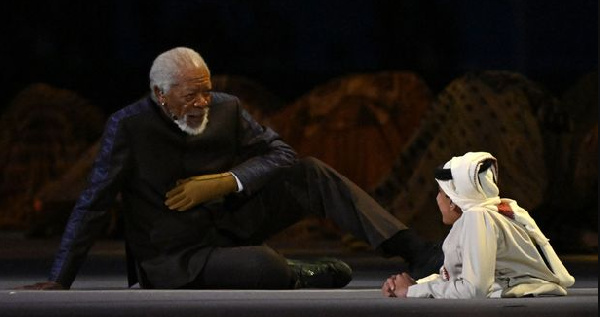 Morgan Freeman took part in the Qatar World Cup opening ceremony