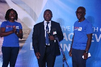 Mrs. Hannah Annobil- Acquah, Head of Personal Markets at Stanbic Bank at the launch with others