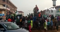 Fans celebrating Bofoakwa Tano's promotion to GPL