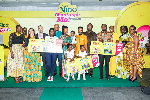 The grand prize winners for the promotion took home cash prizes, traditional kente clothes & others