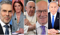 From L to R: Dick Schoof, Roberta Metsola, Pope Francis, John Swinney, Isaac Herzog