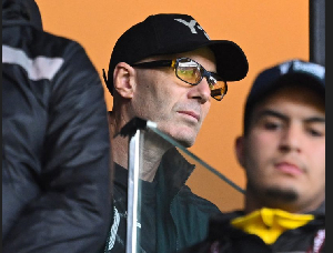 Zinedine Zidane received a warm ovation from the crowd in Rabat