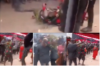 Screenshots from a video from the scene of the incident