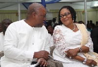 Former president John Dramani Mahama  and his wife Lordina