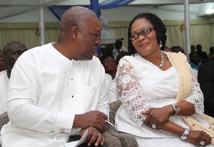 Former President John Dramani Mahama with wife Lordina Mahama