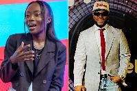 From L to R: Media personality Tilly Akua Nipaa and King Promise
