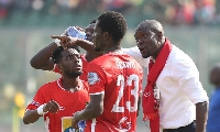 CK Akonnor, former Kotoko coach giving orders to his boys