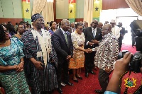 President Akufo-Addo exchanging pleasantries with Ghana