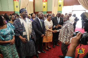President Akufo-Addo exchanging pleasantries with Ghana