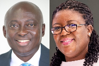 Scripture meets tradition in final exchange between Atta Akyea (L) and Mildred Donkor (R)