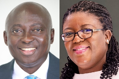 Scripture meets tradition in final exchange between Atta Akyea (L) and Mildred Donkor (R)