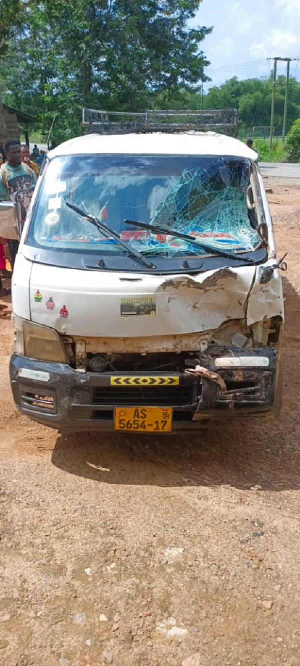 One of the cars involved in the accident