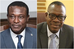 A photo collage of Special Prosecutor Kissi Agyebeng and SML Managing Director Christian Sottie