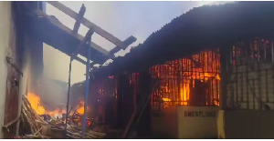 A devastating fire brought down about 96 shops at the Kasoa New Market