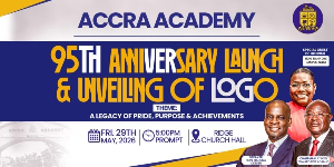 Accra Academy is set to officially launch its 95th Anniversary celebration on May 29, 2026