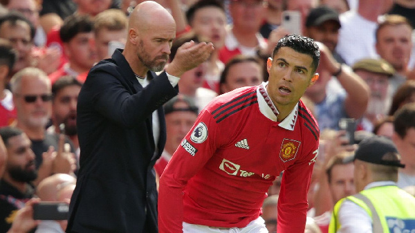 Manchester United manager, Eric Ten Hag and striker, Cristiano Ronaldo