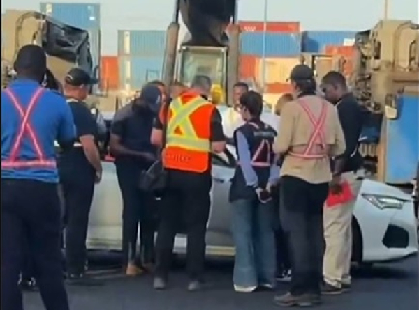Some individuals spotted at Tema Harbour are said to be INTERPOL officials