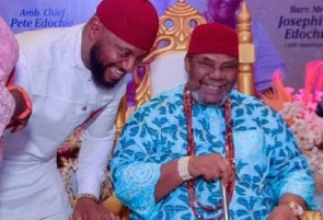 Pete Edochie and his son, Yul