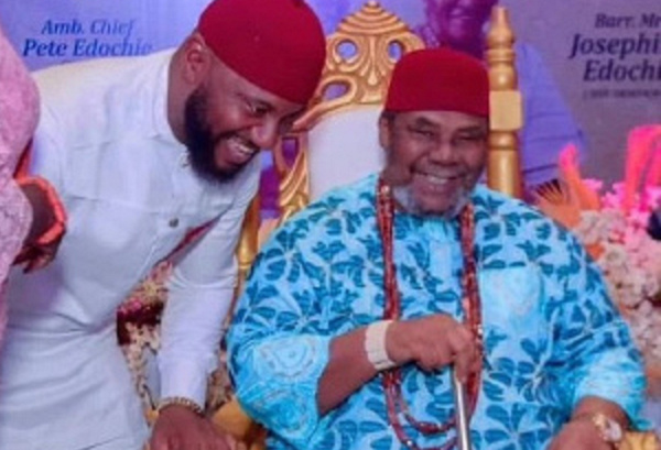 Pete Edochie and his son, Yul